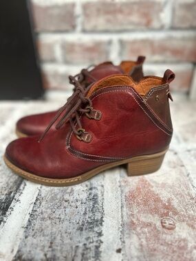 Pikolinos Zaragoza women's ankle boots red mahogany Size 38